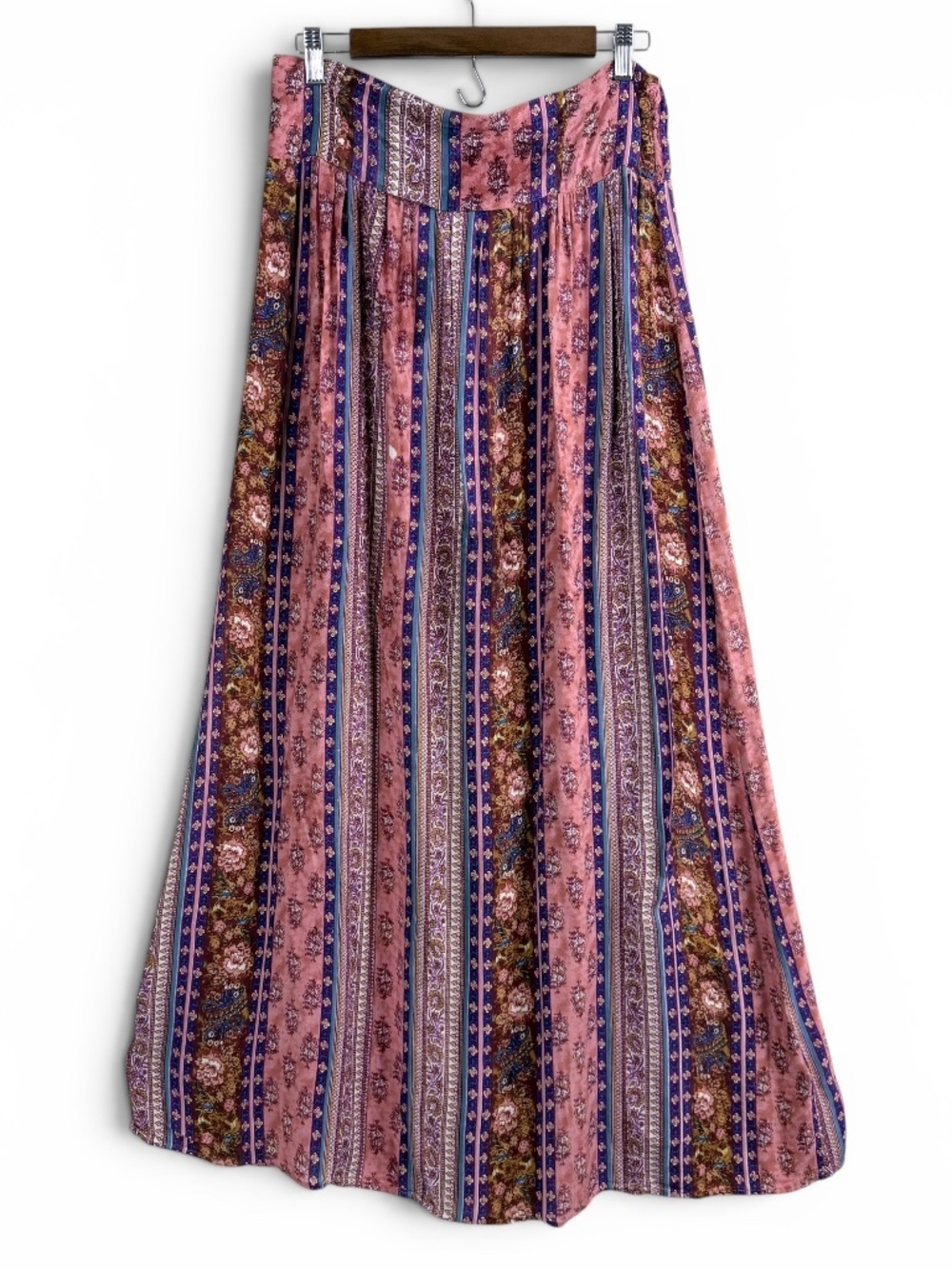 earthbound trading co maxi boho hippie countryside multicolor women's skirt XL